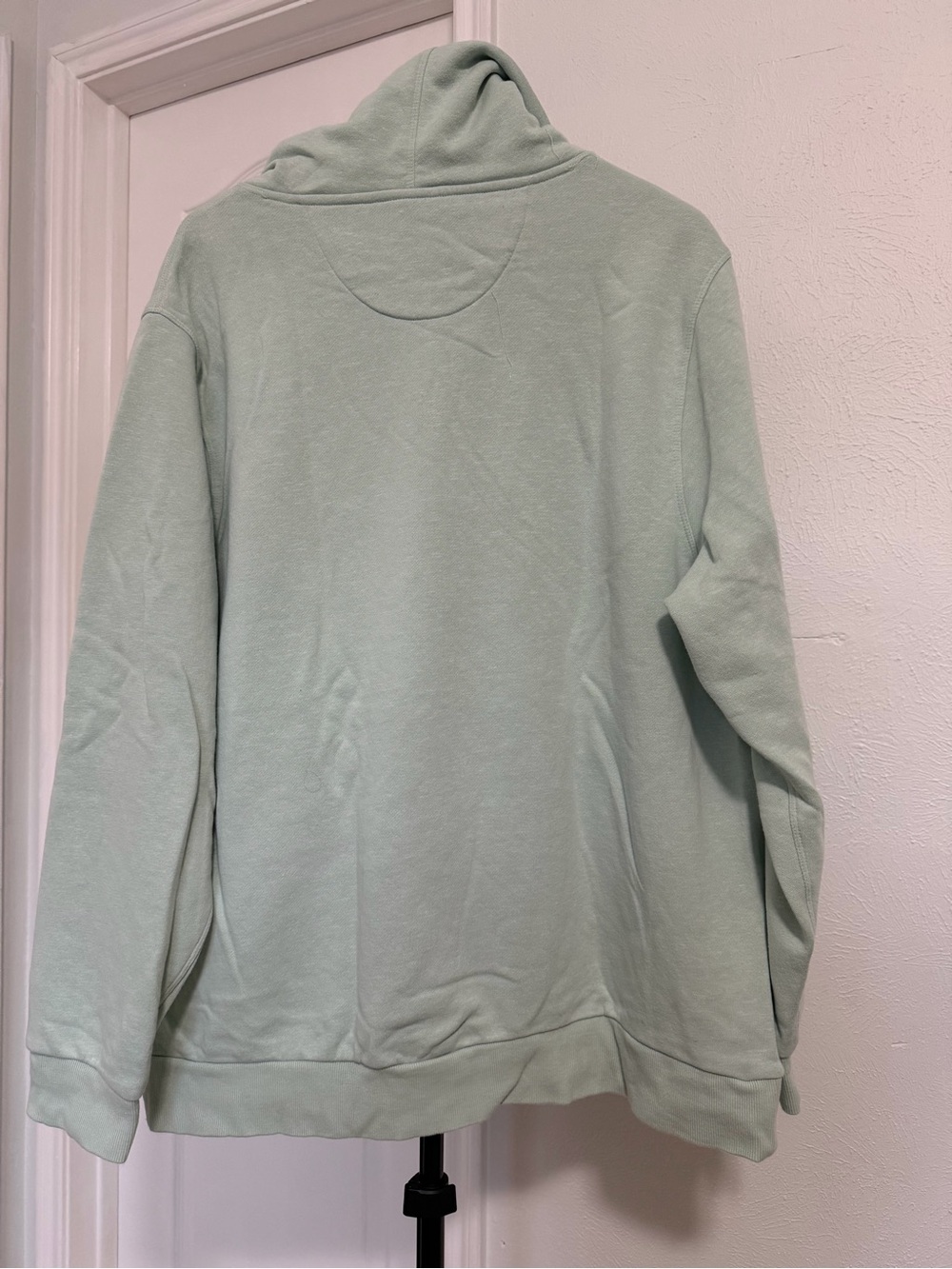 Men's Mint Green Hoodie with Hood and Kangaroo Pocket - Picture 3 of 4